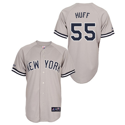 David Huff #55 Youth Baseball Jersey-New York Yankees Authentic Road Gray MLB Jersey